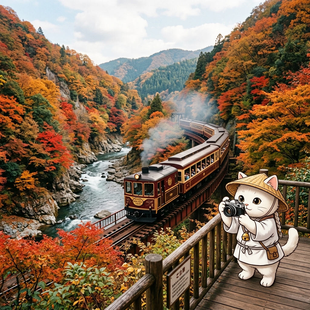 Beyond the Bullet Train: 5 Breathtaking Scenic Railways in Japan Sagano Scenic Romantic Train with Matatabi Taro