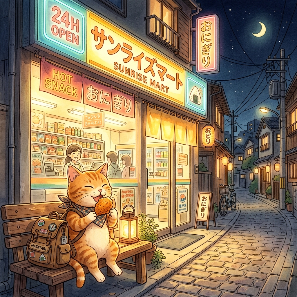Matatabi Taro's Ultimate Guide: Surviving and Thriving in Japanese Convenience Stores (Conbini) Conbini Night